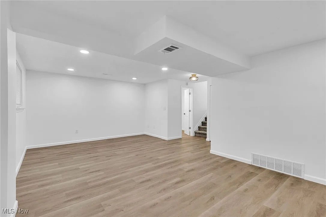 Finished basement living area
