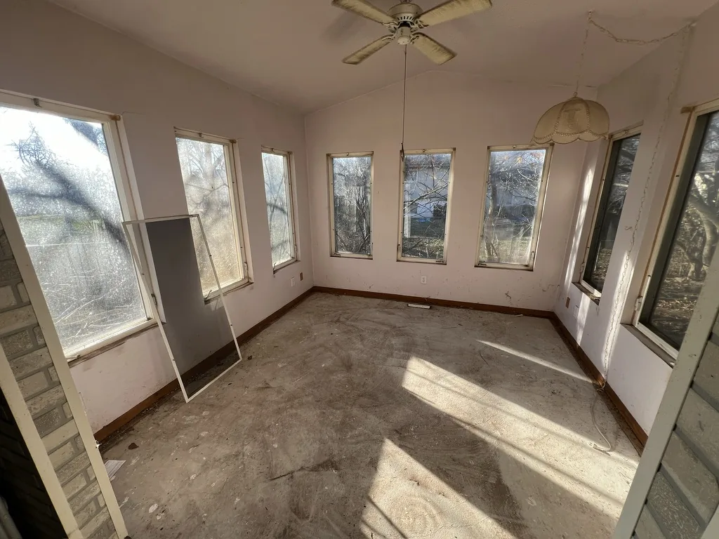 Sun room stripped back
